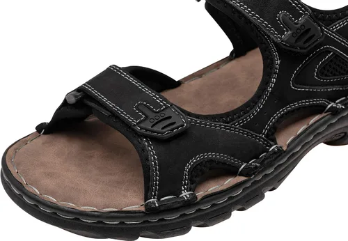 Vista 2 de Jousen Men's Sandals Leather Open Toe Beach Sandal Outdoor Summer Sport Sandals