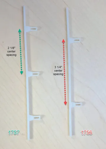 Vista 2 de Conector deslizante de reparación de obturador para obturador de polisatín (2 Conectar 3.25 "espaciamiento central)
