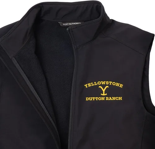 Vista 3 de PARAMOUNT NETWORK Yellowstone Dutton Ranch Logo Core Soft Shell Chaleco con licencia