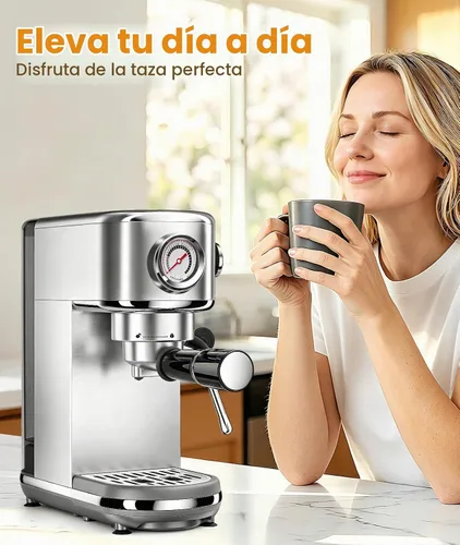 Vista 8 de atatix Máquina de café expreso con espumador de leche, cafetera de espresso a presión de 20 bar