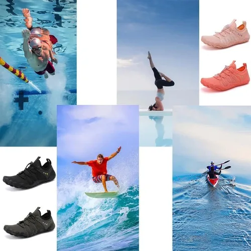 Vista 8 de Zapatos acuáticos para hombre y mujer, descalzos, para exteriores, para playa, natación, piscina, río, secado rápido, navegación, pesca, buceo
