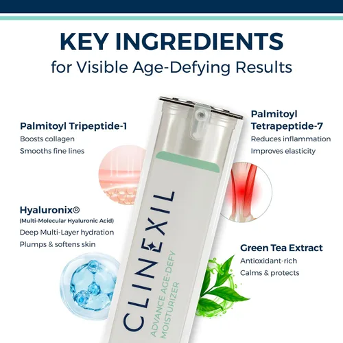 Vista 2 de Advanced Age-Defy Moisturizer - 1.7 onzas líquidas Suero de células madre para cara con ácido hialurónico multicular, péptidos dobles y colágeno