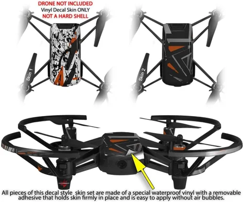 Vista 2 de Skin Wrap 2 Pack para DJI Ryze Tello Drone baja 0018 naranja quemado Drone No Incluidas