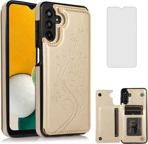 Vista 11 de Asuwish Funda de teléfono para Samsung Galaxy A13 5G/4G con protector de pantalla de vidrio templado, tarjetero con soporte para tarjeteros, soporte