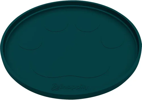Vista 26 de Tapete grande de silicona para cuencos de comida y agua, bordes elevados para evitar derrames, impermeable, protege el suelo, fácil de limpiar