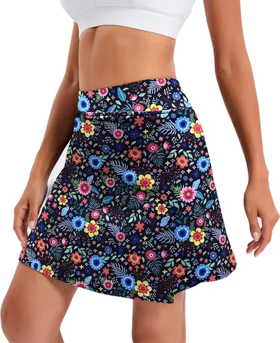 Vista 4 de Oyamiki - Falda pantalón deportiva para mujer, diseño ligero ideal para tenis, correr, entrenamiento, deporte y golf