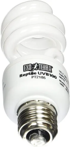 Vista 2 de Exo Terra Repti-Glo 5.0, lámpara fluorescente compacta para terrario tropical, Blancos & canelas