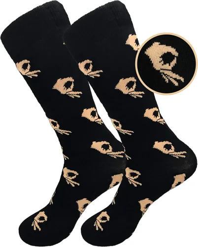 Vista 2 de Balanced Co. calcetines de vestir con diseño del juego del círculo, calcetines de algodón, estilo informal, divertidos