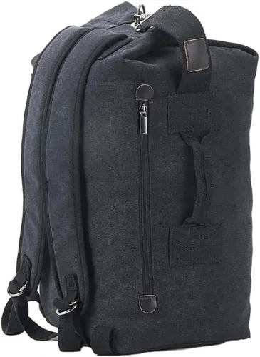 Vista 8 de Militar bolsa de lona de carga superior doble correa mochila de lona ejército viaje tamaño grande