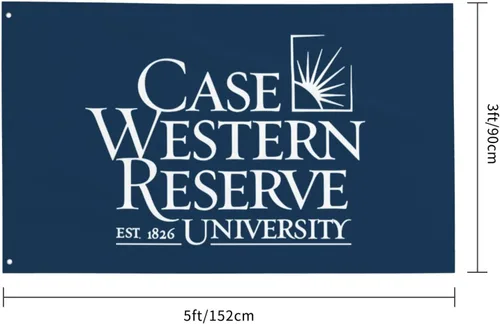 Vista 4 de Case Western Reserve University - Bandera decorativa para exteriores, de 3 x 5 pies, bandera de jardín, bandera individual para exteriores