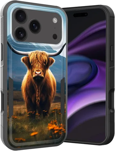 Vista 73 de Funda para iPhone Air, doble capa híbrida resistente resistente a prueba de golpes de policarbonato duro + funda protectora de silicona suave