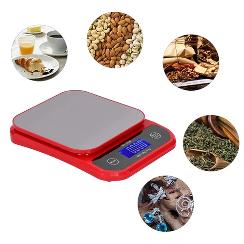 Vista 4 de Balanza digital de alimentos WH-B28 báscula de cocina para cocinar hornear, báscula electrónica de alta precisión con pantalla LCD 22.0 lbs/0.04 oz