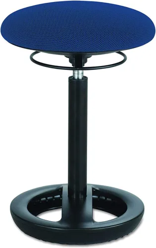 Vista 4 de Safco Twixt - Silla de asiento con movimiento activo, soporte ergonómico, altura ajustable, malla negra