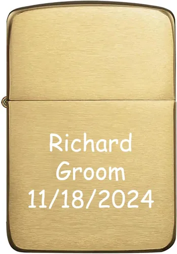 Vista 10 de Mechero personalizado Zippo Classic resistente al viento con grabado (1941 Negro Hielo)