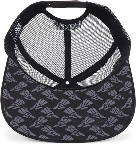 Vista 6 de Trendy Apparel Shop XXL Hecho En Mexico Eagle 3D Bordado Flatbill Snapback Mesh Cap