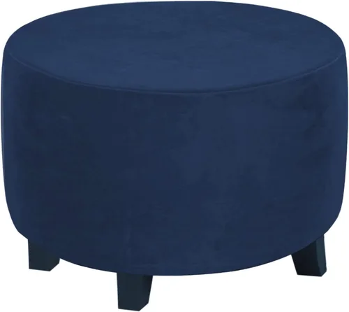 Vista 45 de H.VERSAILTEX Terciopelo de lujo de felpa de una pieza, rectangular, elástica, funda plegable para taburete o almacenamiento, cubierta elástica