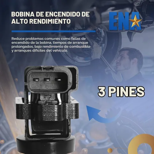 Vista 4 de ENA Juego de 4 bobinas de encendido compatibles con Chevrolet Suzuki Tracker Aerio Esteem Vitara 1999 2000 2001 2002 2003 2004 2005 2006 2007 1.6L