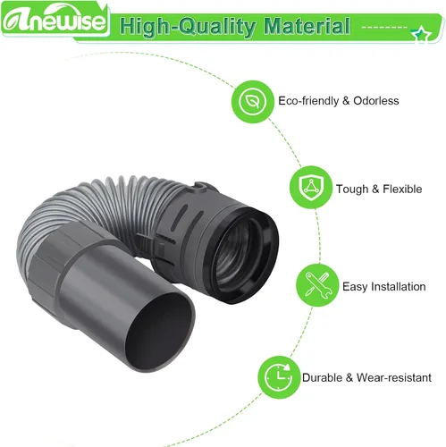 Vista 4 de Anewise Repuesto de filtro de manguera de vacío para Shark Navigator Lift-Away Deluxe Vacuum NV352 NV350 NV351 NV380 UV440, 1 manguera de boquilla +
