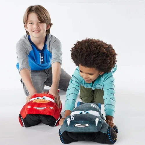 Vista 4 de Pillow Pets Disney Pixar Cars 3, Lightning McQueen, juguete de peluche de 16 pulgadas