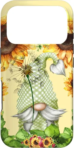 Vista 30 de Floral Sunflower Motif for Dandelion Lovers and Summer Gnome Case for iPhone 17