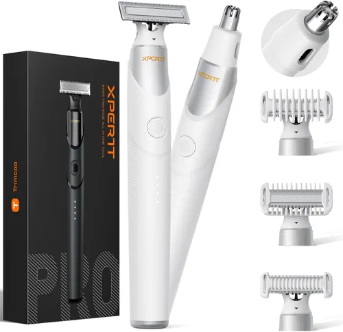Vista 10 de [2026 - Recortadora de pelo para barba y cuerpo mejorada para hombres [todo en uno] Carga rápida USB-C, afeitadora eléctrica sin dolor para ingle