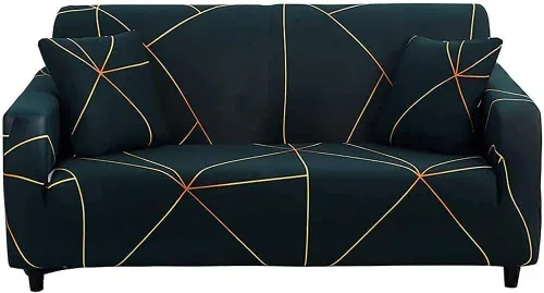 Vista 5 de AURLOE Funda de sofá estampada, Funda elástica para sillón, juego de fundas de sofá biplaza con patrones para sillón con cojines de 2 plazas, JBR
