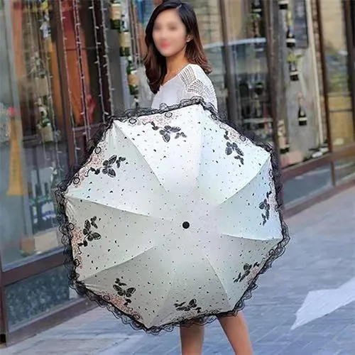 Vista 2 de ACGrade Sombrilla, sombrilla de encaje, sombrilla de encaje, sombrilla de encaje para mujer, sombrillas para mujer, sombrilla de verano para mujer