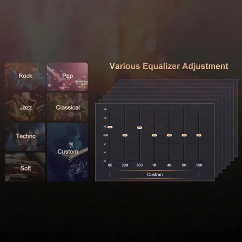 Vista 8 de Reproductor de música de alta fidelidad, pantalla HD de 2.4 pulgadas, reproductor de MP3 sin pérdidas, DSD DAC FLAC MP3, reproductor de audio