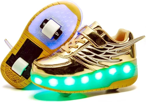 Vista 11 de Roller Skate Shoes for Kids Boys Girls LED Roller Sneakers Light Up Fashion Flashing Wheels Shoes Rechargeable