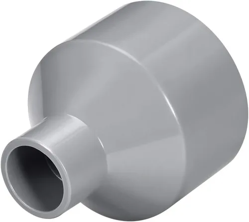 Vista 3 de uxcell PVC DWV Reductor Acoplamiento Schedule 40 Gris 0.787 in x 1.969 in Socket 2Pcs