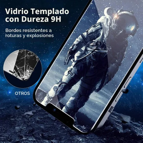 Vista 4 de Fotbor Protector de pantalla de privacidad para iPhone 12 Pro Max, protector de pantalla de privacidad para iPhone 12 Pro Max [2 antiespías]