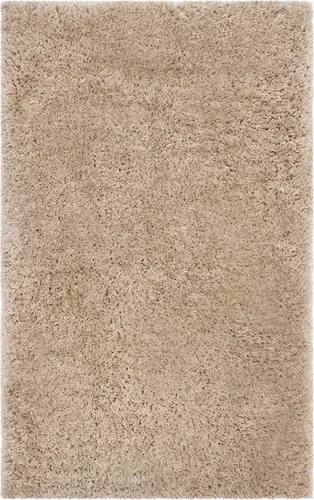 Vista 2 de SAFAVIEH Supreme Shag Collection SGS621C - Alfombra de área sólida hecha a mano de 3 x 5 pies, color beige, de 1.5 pulgadas de grosor