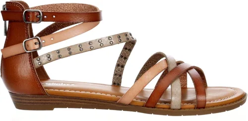Vista 2 de Limelight Vanya - Sandalias planas de gladiador con cierre de cremallera para mujer
