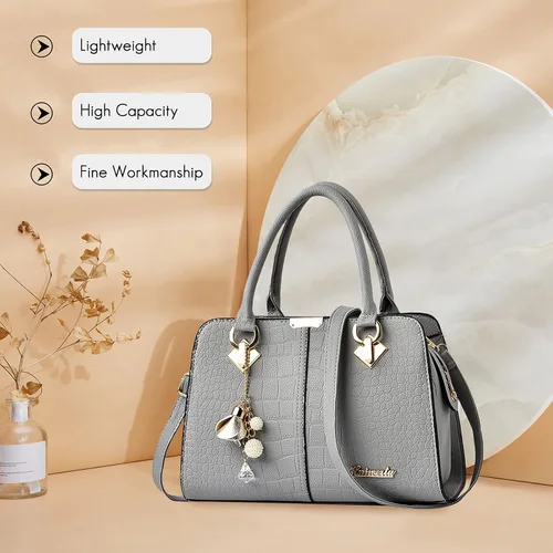 Vista 3 de FANDARE Bolsos con asa superior para mujer, bolso cruzado de hombro, Gris B, Mochilas Daypack