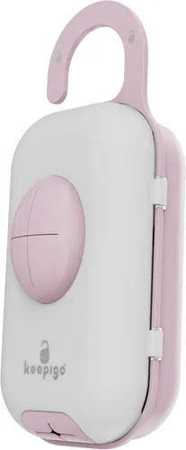 Vista 6 de Dispensador de toallitas para pañales rosa bebé Organizador portátil 3 en 1 para pañales, soporte para toallitas para bebés con bolsas desechables