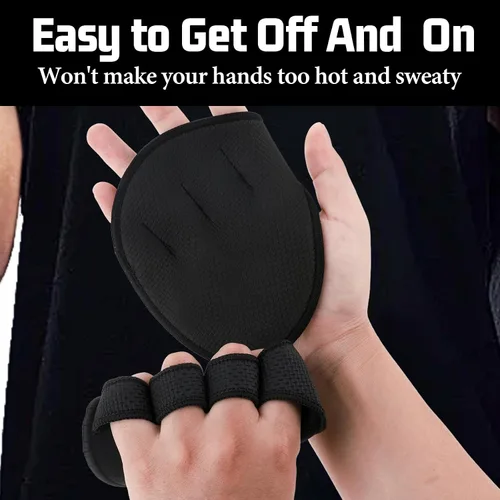 Vista 4 de Giantree 1 par de guantes de dominadas, guantes de elevación, almohadillas antideslizantes de neopreno para dominadas que sustituyen a los guantes