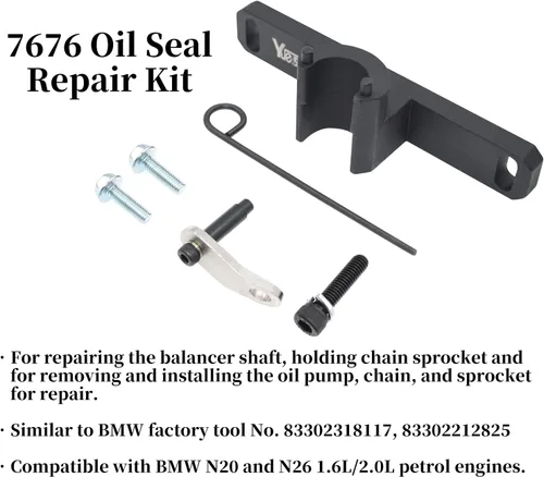 Vista 2 de Herramienta de Sujeción de Volante de Inercia 2801 y Herramienta de Bloqueo de Placa Flexible y Kit de Reparación de Sellos de Aceite 7676 con Eje
