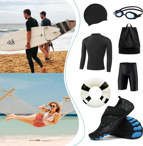 Vista 6 de Zapatos de agua para hombre y mujer, secado rápido, para natación, playa, piscina, calcetines de yoga para senderismo, caminar, buceo, surf
