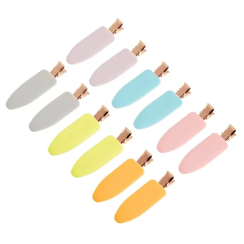 Vista 7 de 12 piezas de pinzas para el cabello suaves, pinzas planas para peinar el cabello 12 unidades (animal)..