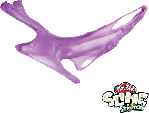 Vista 4 de Play-Doh Slime Super Stretch - Paquete de 2 unidades para niños de 3 años en adelante, morado y azul
