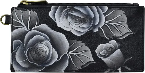 Vista 4 de Anna by Anuschka Cartera organizadora de cuero genuino pintada a mano para mujer