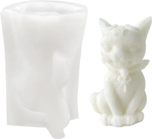 Vista 11 de Molde de vela de Halloween para hacer velas, molde de silicona 3D para fundición de resina, bricolaje yeso, arcilla polimérica, decoración del hogar