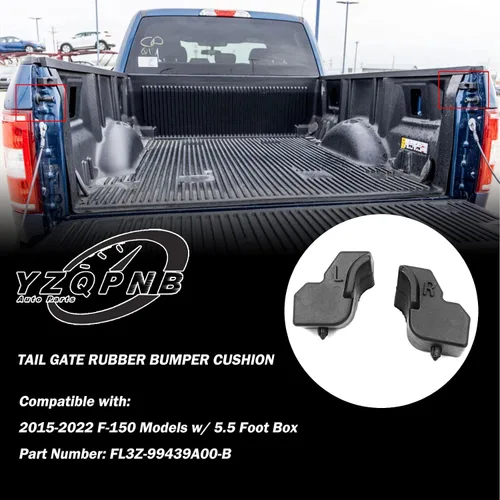 Vista 3 de Amortiguador de Goma Compatible con Paragolpe Trasero para Ford F150 2015-2022 con Caja de 5.5 Pies, Lado Conductor Izquierdo y Lado Pasajero