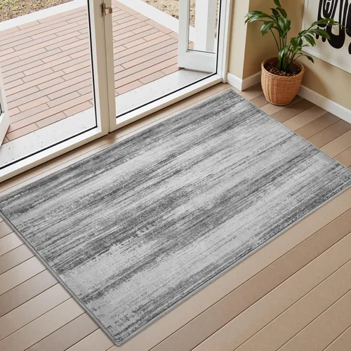 Vista 17 de PADOOR Alfombra moderna abstracta para entrada, alfombra lavable de 2 x 3 pulgadas, antideslizante, ultra suave, de pelo bajo, para puerta