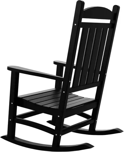 Vista 7 de WestinTrends Malibu - Mecedora para exteriores y patio, color negro