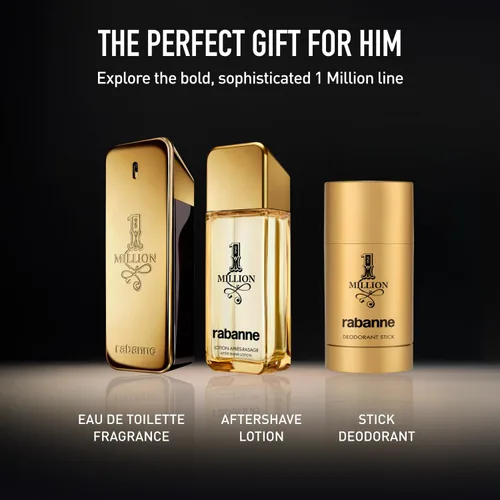 Vista 6 de PACO RABANNE 1 millón para después del afeitado para hombres, 3.3 onzas