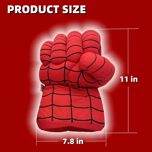 Vista 3 de Guantes de superhéroe para cosplay, guantes de disfraces, guantes de boxeo, juguetes de superhéroe, guantes de felpa suave, par para niños