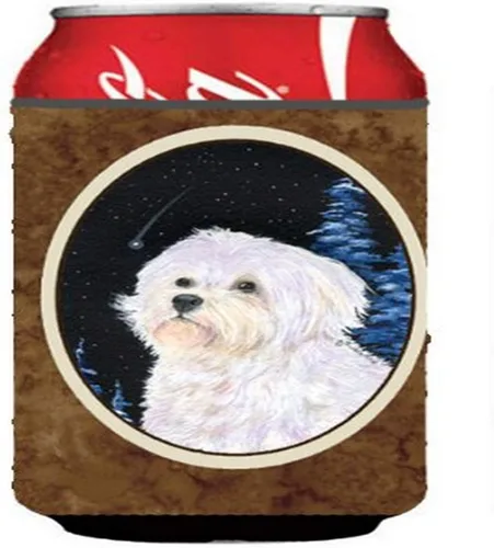 Vista 209 de Caroline's Treasures SS8447CC Starry Night English Bulldog - Enfriador para latas o botellas, lavable, funda plegable con aislamiento para bebidas