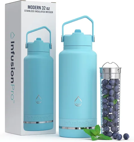 Vista 18 de Botella de agua Infusion Pro con infusor de frutas - Aislada al vacío (20 oz) de acero inoxidable : Libro electrónico de recetas de infusión