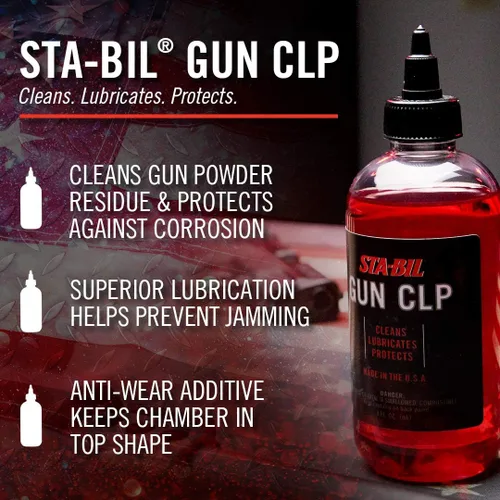 Vista 8 de STA-BIL Gun CLP - Limpia, lubrica, evita atascos, lubricación superior con aditivo antidesgaste, desplaza el agua, protege contra el óxido
